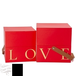 00088011188 Набор коробок Куб Красный LOVE 18.5*19/16.5*17 см 2 шт - alisa-opt.ru - Екатеринбург