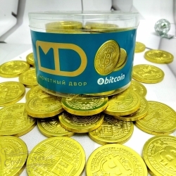Шоко монеты в банке "Bitcoin", 6г/ 50 шт. - alisa-opt.ru - Екатеринбург