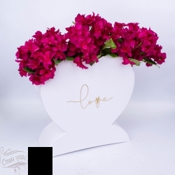 00088002539 Коробка под цветы Сердце на подставке Белая 28x11x27.5cm - alisa-opt.ru - Екатеринбург