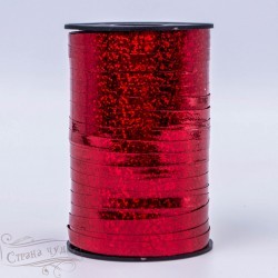 00087994030 Лента метализированная Красный Голография 5мм*250м - alisa-opt.ru - Екатеринбург