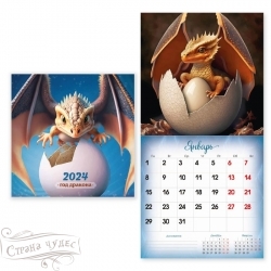 7993 Календарь на скрепке 2024 символ года дракон - alisa-opt.ru - Екатеринбург